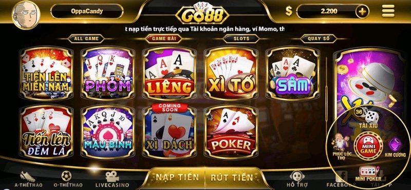 Kho game đầy đủ và đa dạng các thể loại game
